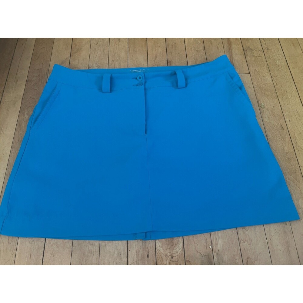 Nike Golf Women's 16 Blue Dri-Fit Skort Front Pockets Button Front